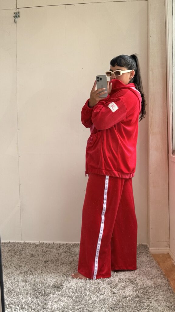 Pantalón track rojo