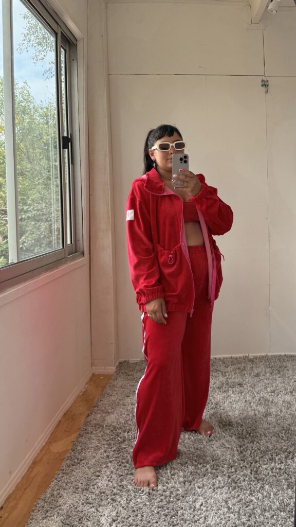 Pantalón track rojo