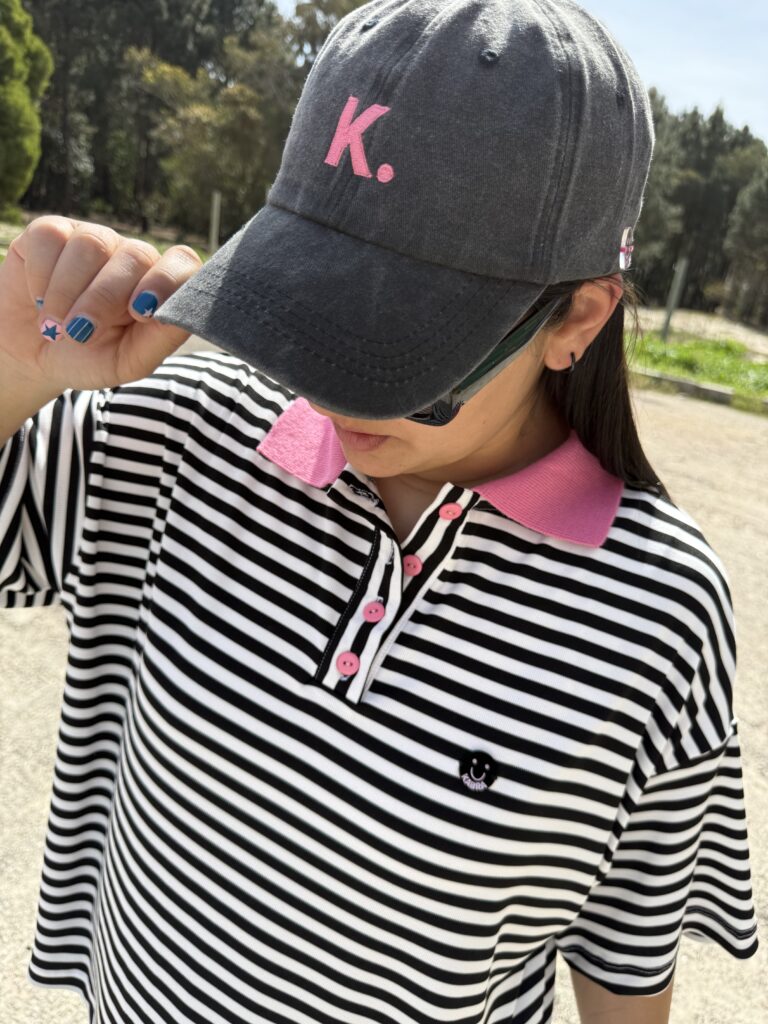 Gorro negro/rosa