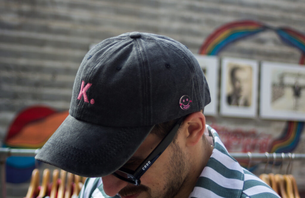 Gorro negro/rosa