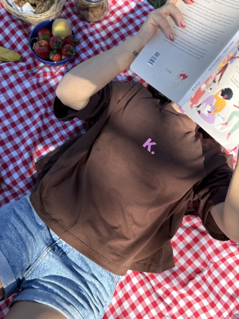 Boxy fit choco y rosa