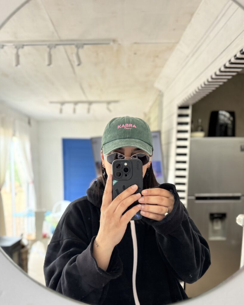 Gorro fan verde / rosa