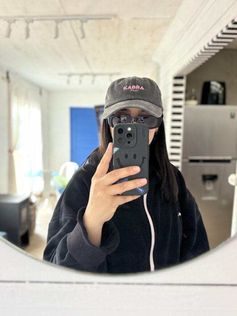 Gorro fan negro / rosa